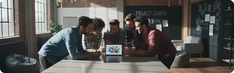 Team collaborating